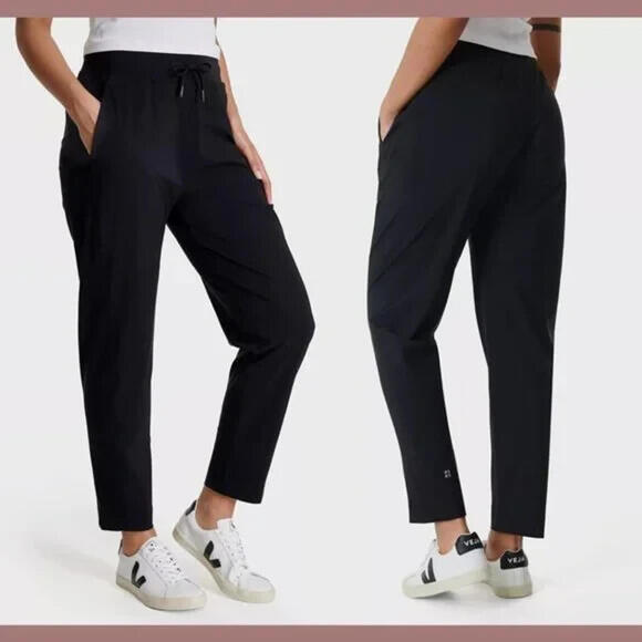 NEW Sweaty Betty Explorer Tapered Athletic Pants in black size US 10 #1804 - Picture 1 of 7